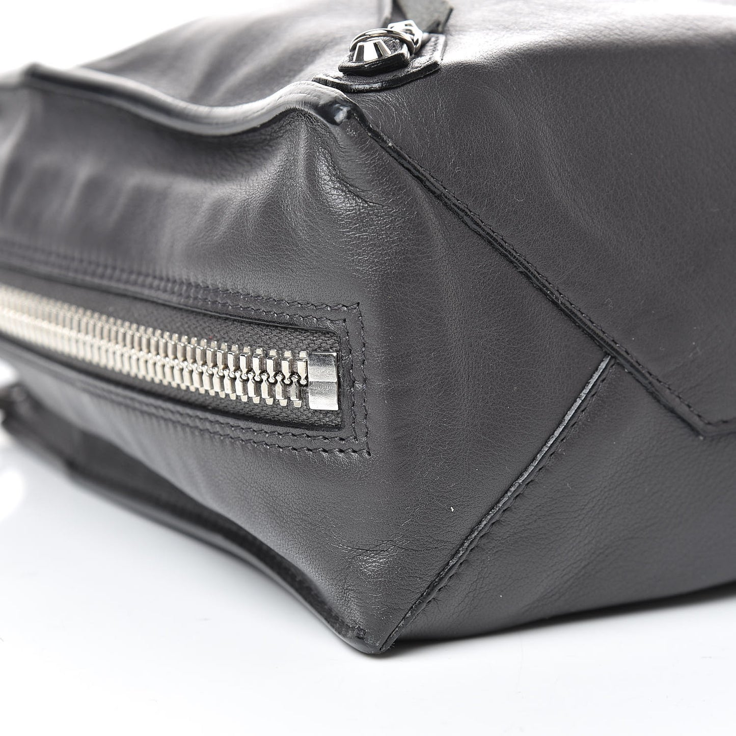 Veau Papier A6 Zip Around Tote Gris Fossile