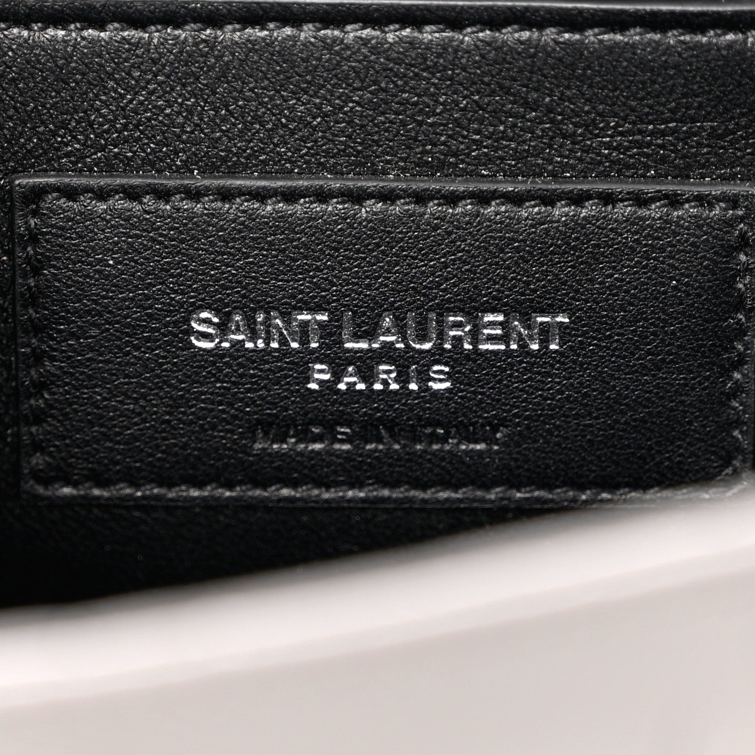 Saint Laurent Croc Embossed Calfskin Classic Kate Monogram Clutch Fog 6 of 7
