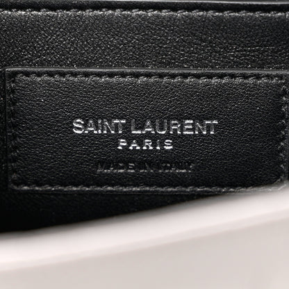 Saint Laurent Croc Embossed Calfskin Classic Kate Monogram Clutch Fog 6 of 7