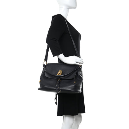 Chloe Calfskin Medium Owen Flap Bag Black 2 of 10