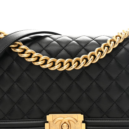 Chanel Lambskin Quilted Medium Boy Flap Black 8 of 11