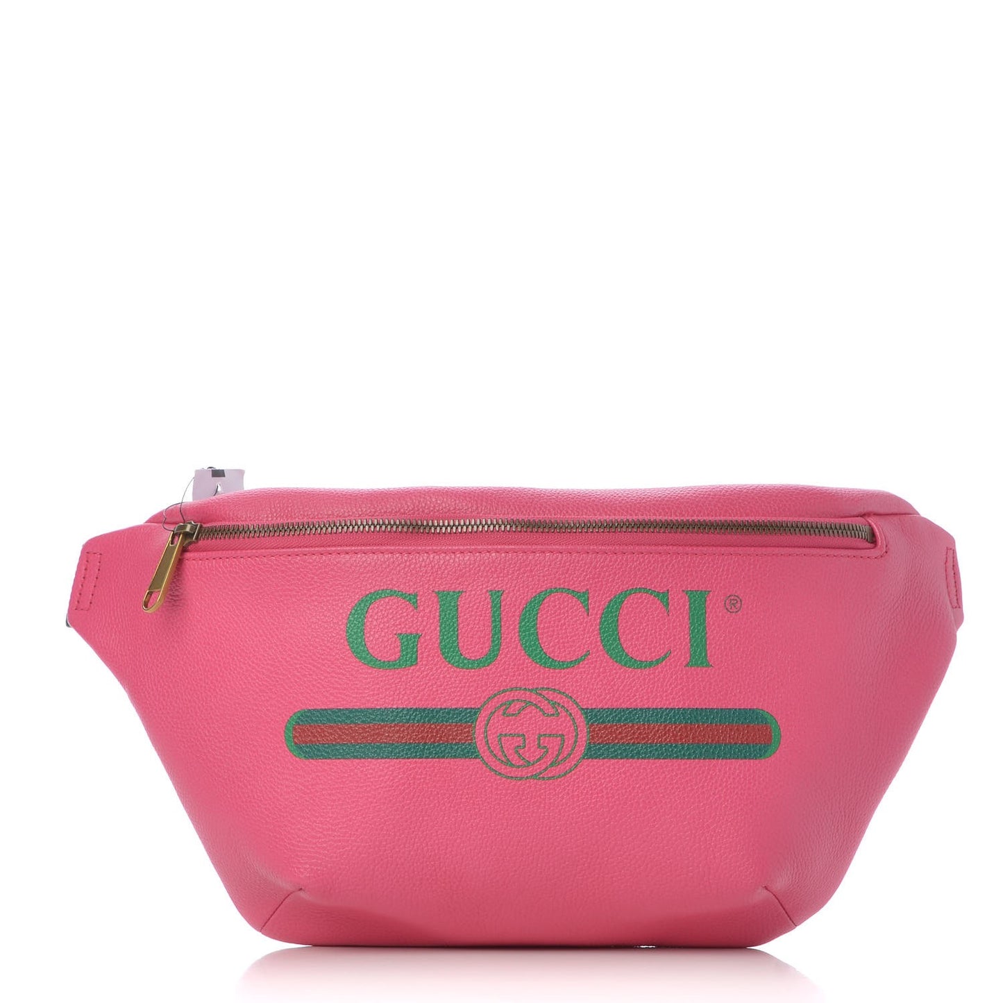 Grained Calfskin Logo Belt Bag Pink