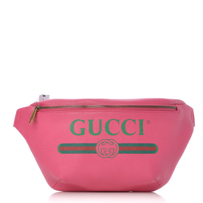 Gucci Grained Calfskin Logo Belt Bag Pink 1 of 7