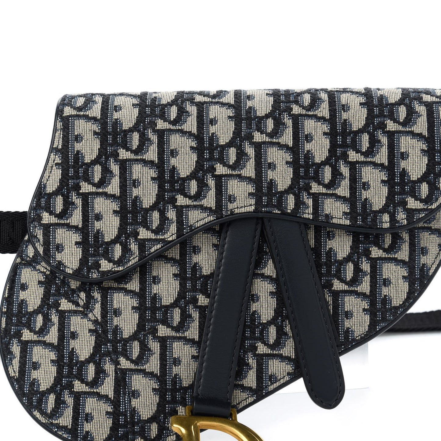 Oblique Saddle Belt Bag Blue