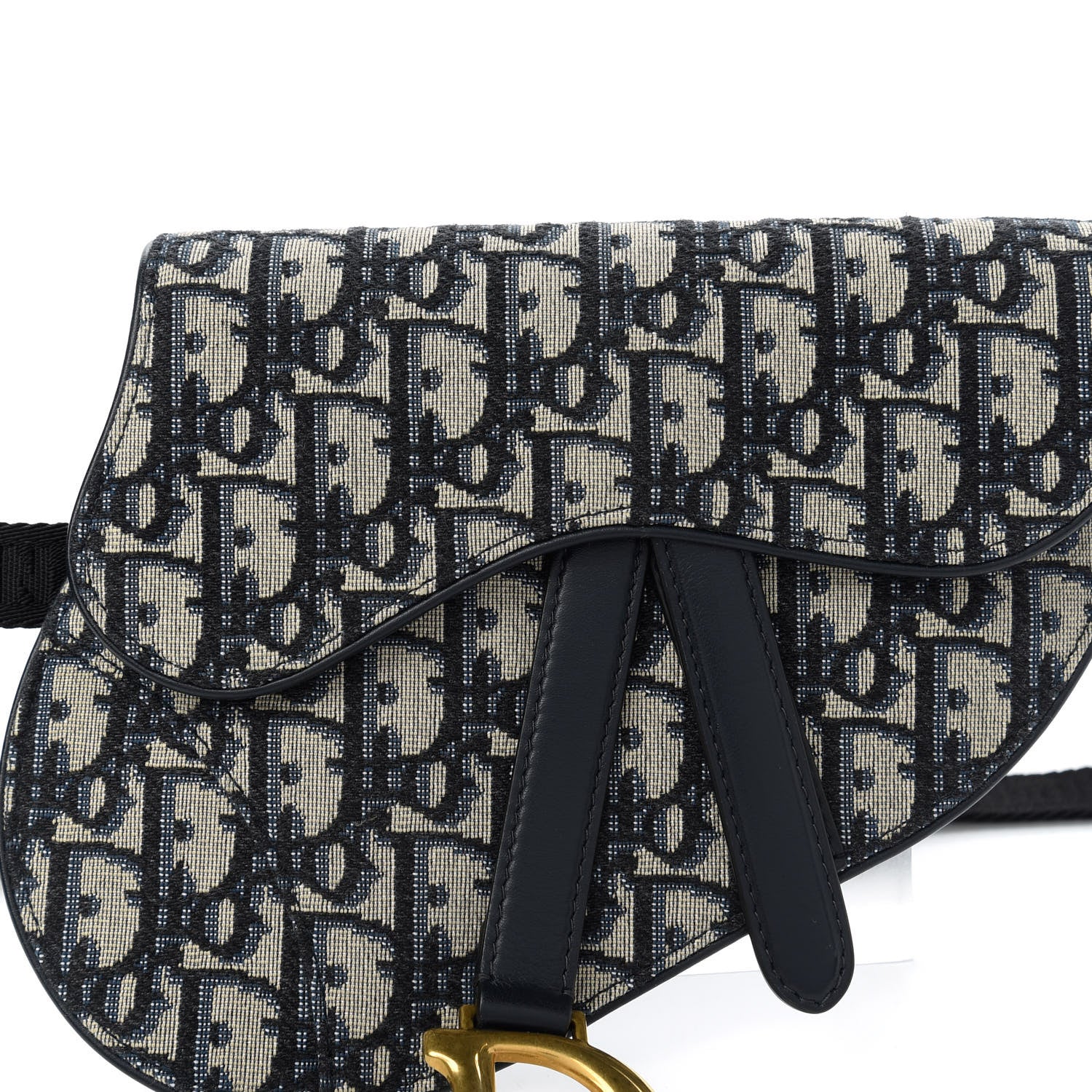Christian Dior Oblique Saddle Belt Bag Blue 9 of 9