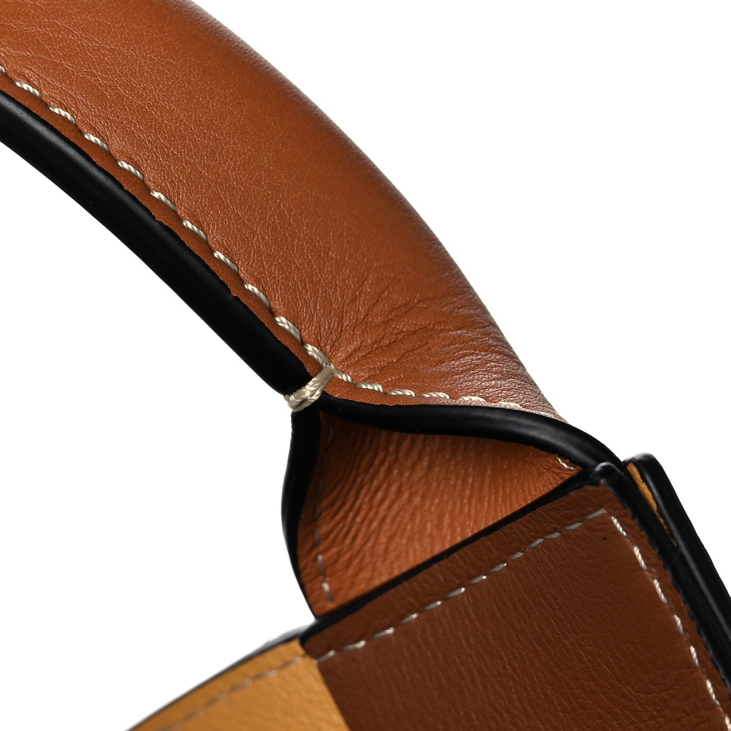 Calfskin Small Woven Basket Surplus Bag Hazelnut Camel