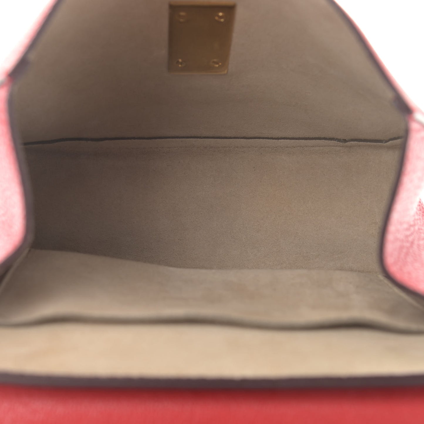 Grained Lambskin Drew Shoulder Bag Plaid Red
