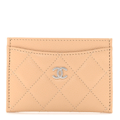 Chanel Caviar Quilted Card Holder Beige 1 of 9