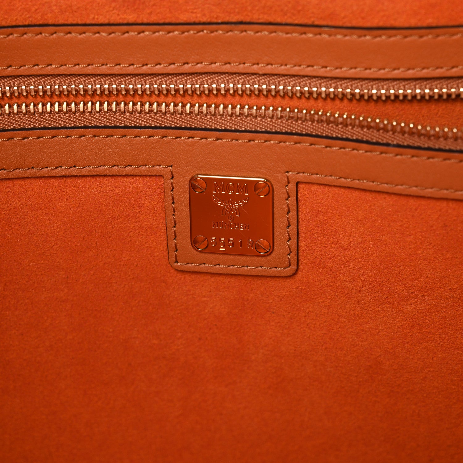 MCM Visetos X-Large Munchen Tote Cognac 7 of 13