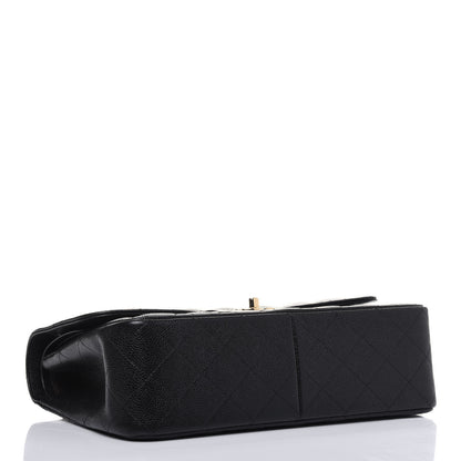 Chanel Caviar Quilted Jumbo Double Flap Black 3 of 9