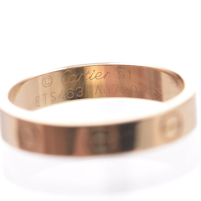 Cartier 18K Yellow Gold 3.5mm LOVE Wedding Band Ring 51 5.75 4 of 5