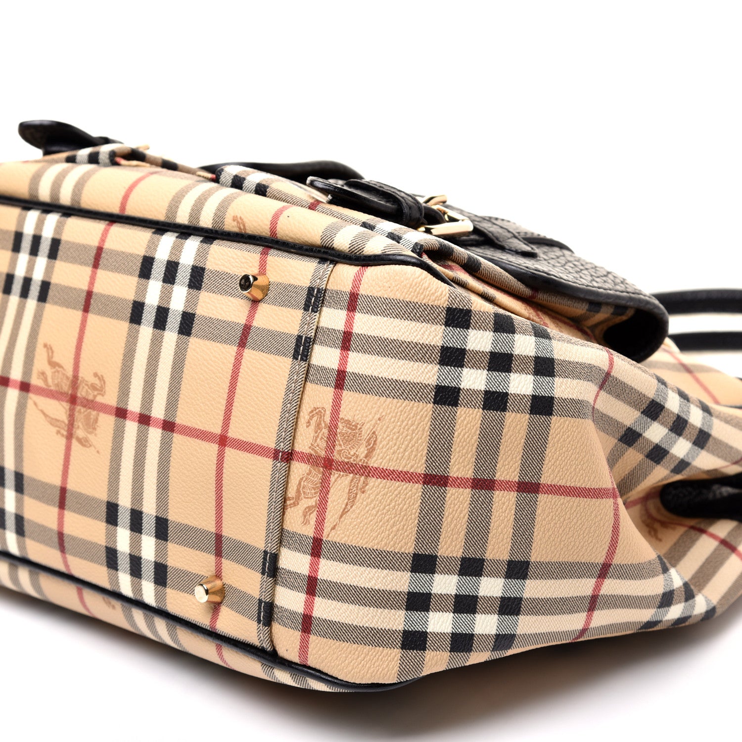 Burberry Haymarket Check Pocket Tote Black 7 of 10