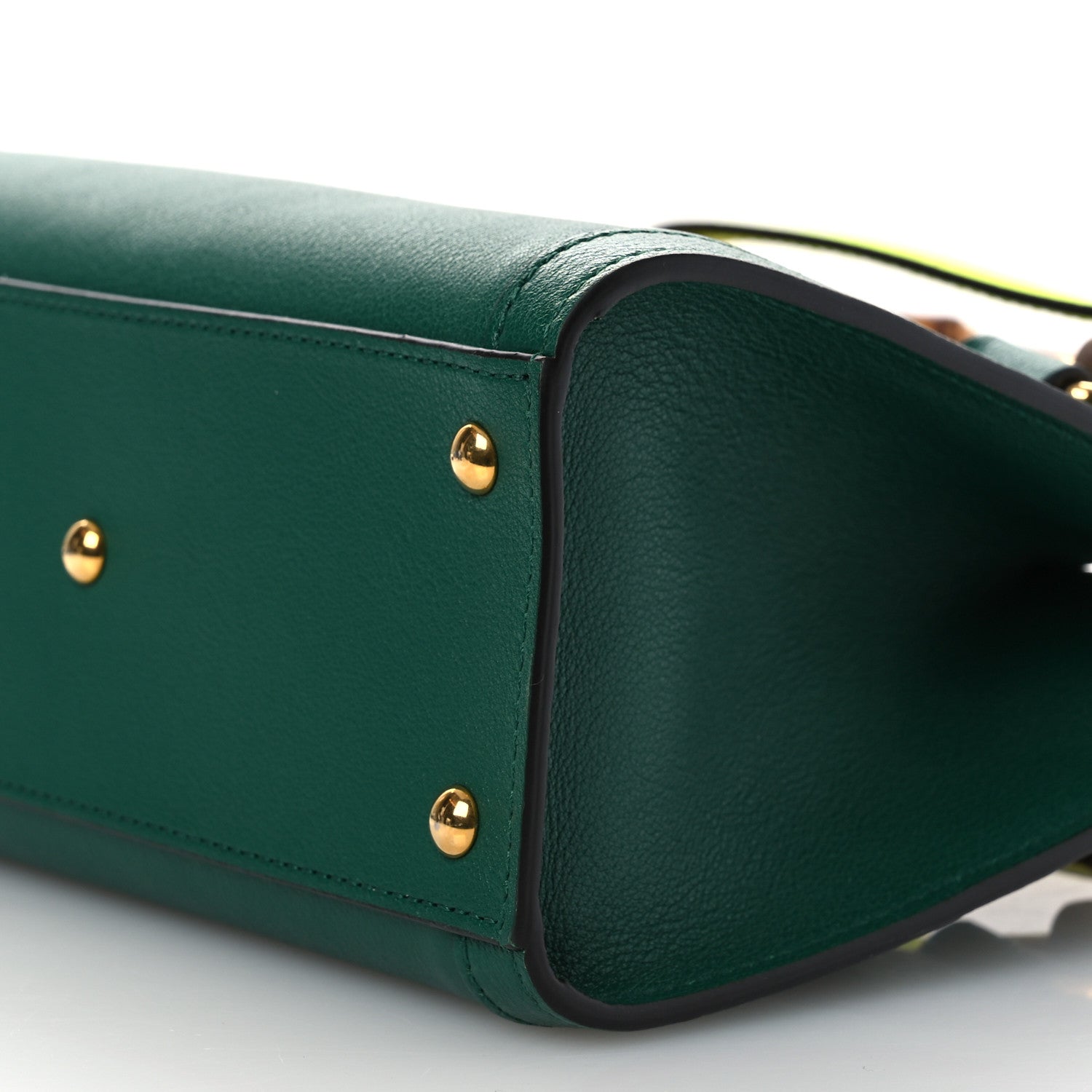 Gucci Wonka Grain Calfskin Mini Diana Tote Bag Green Yellow Fluo 10 of 11