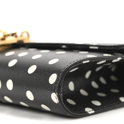 Dolce & Gabbana Dauphine Polka Dot Print Shoulder Bag Black 10 of 10