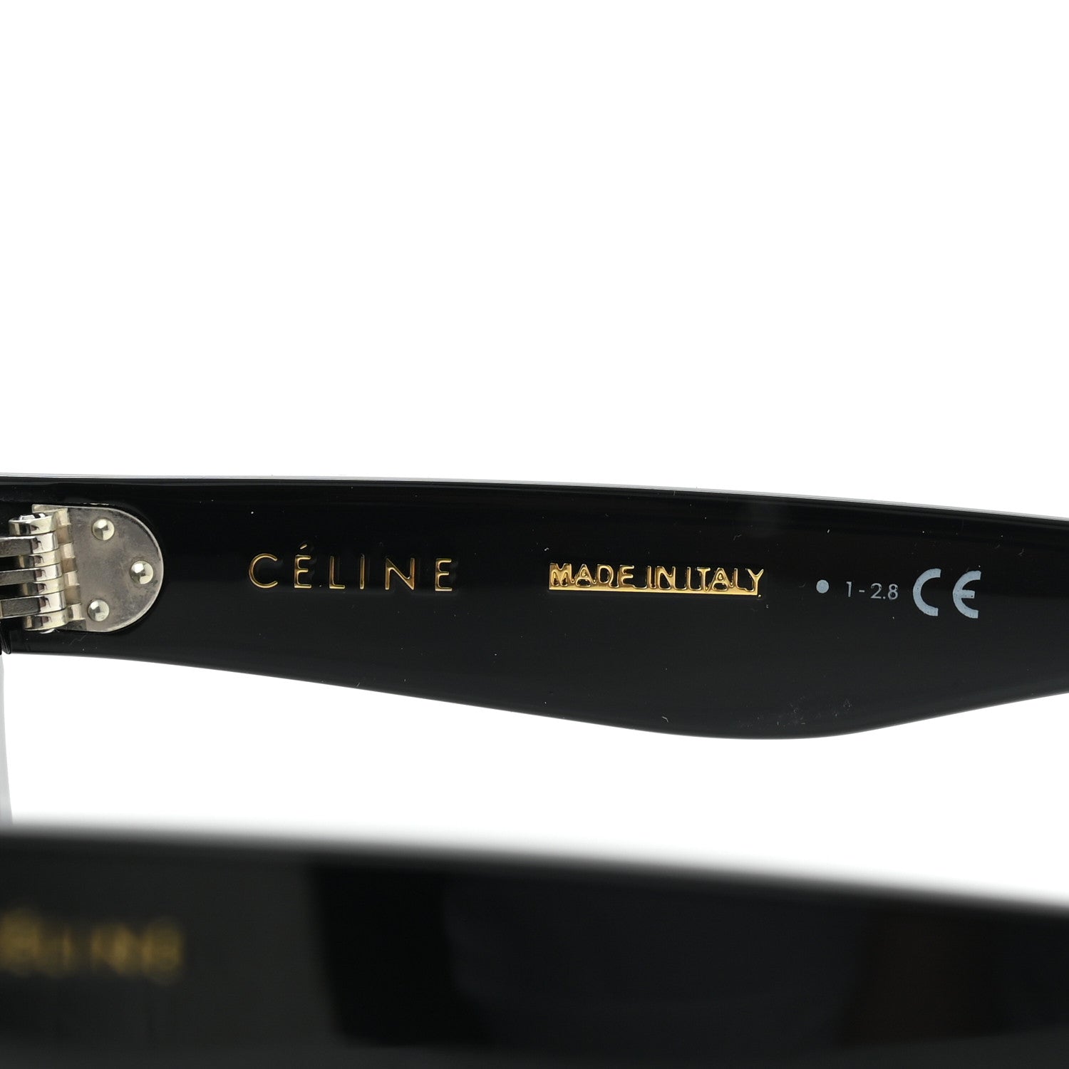 Celine Acetate Polarized Oversized Sunglasses CL4055FN Black 6 of 9