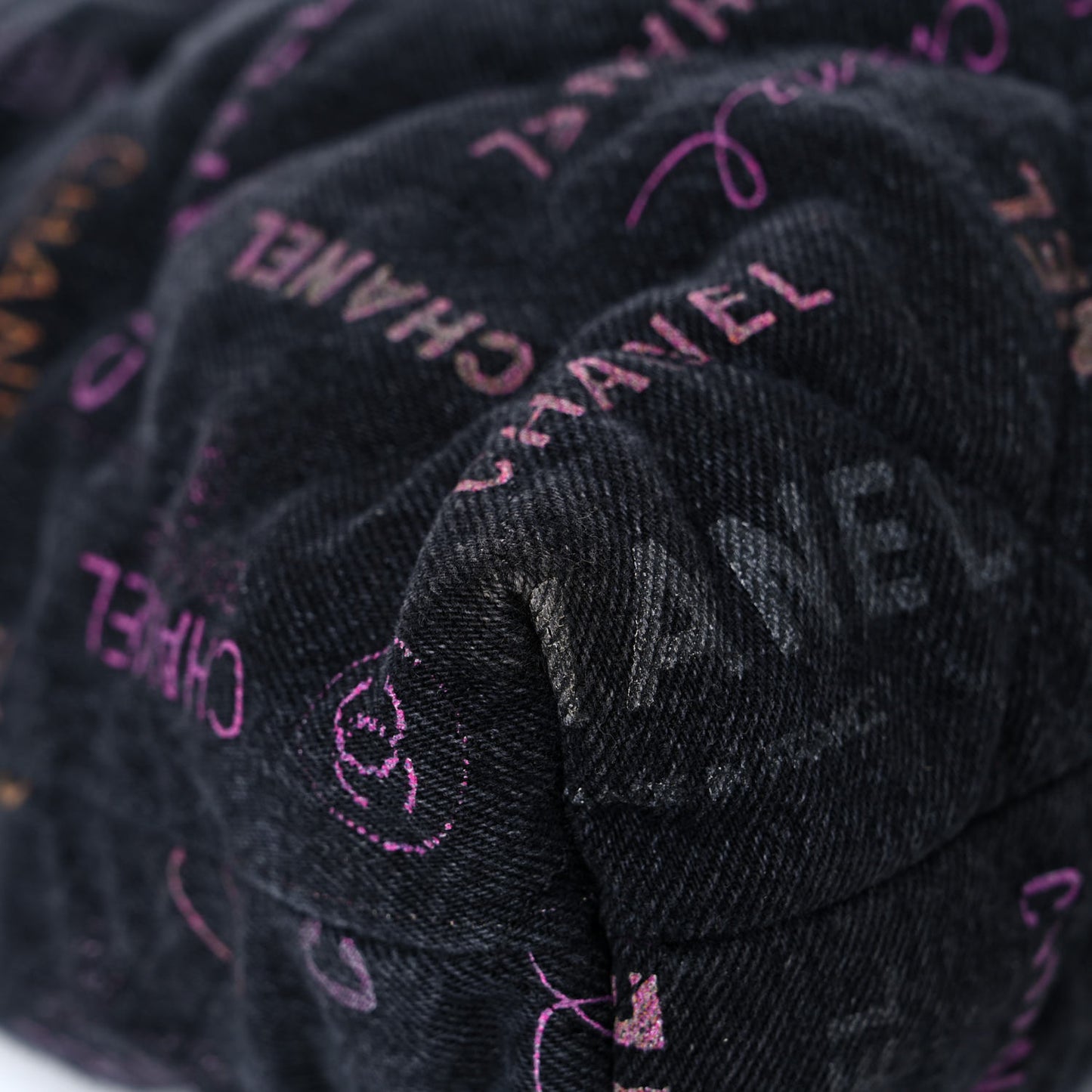 Denim Quilted Denim Mood Maxi Shopping Bag Black Multicolor