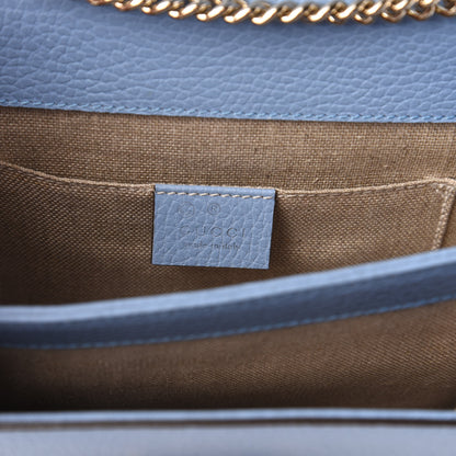 Gucci Dollar Calfskin Small Interlocking G Shoulder Bag Mineral Blue 8 of 11