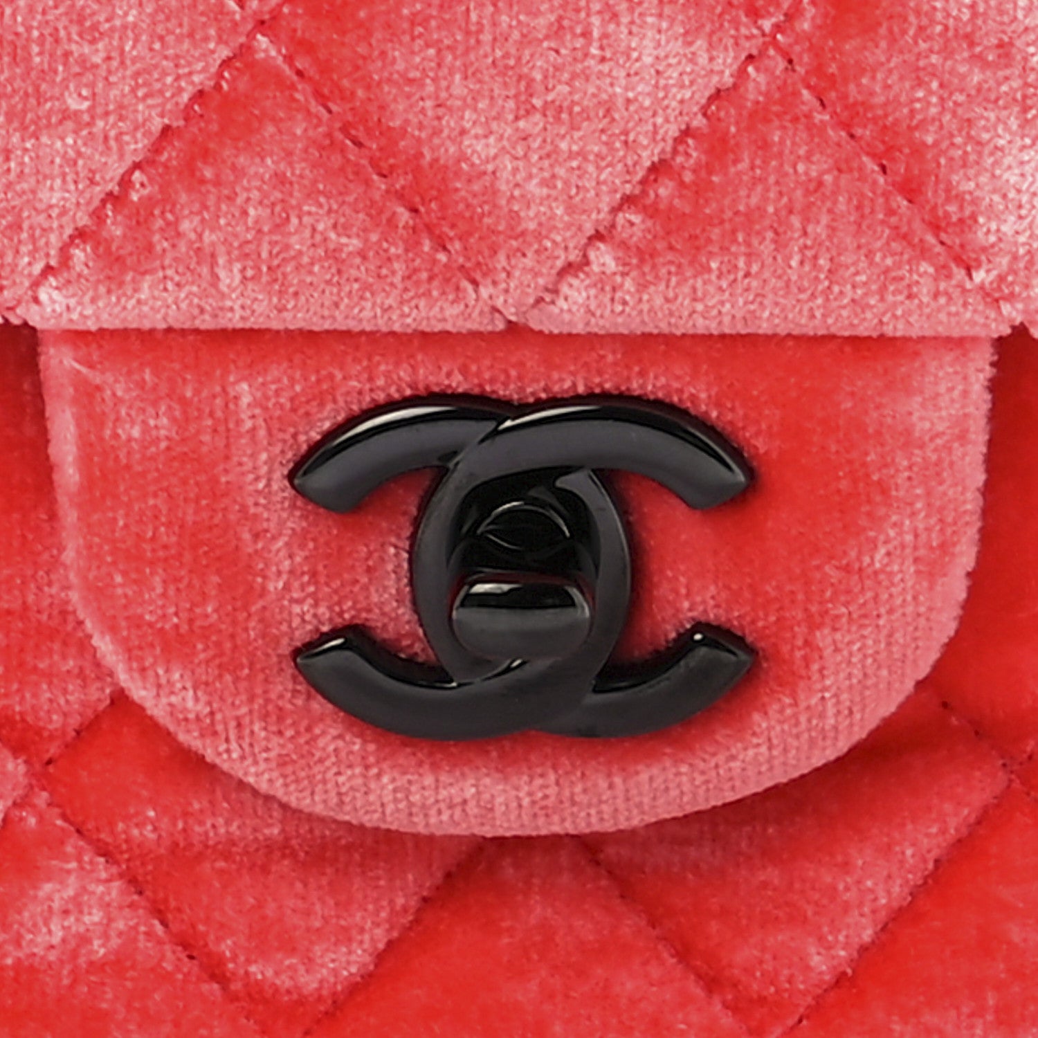 Chanel Velvet Quilted Medium Double Flap Coral 9 of 12