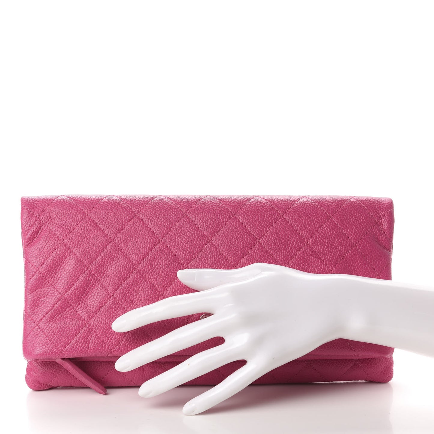 Caviar Quilted CC Beauty Clutch Pink