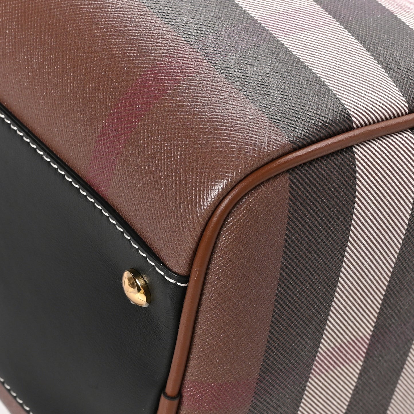 E-canvas Check Bowling Bag Dark Birch Brown