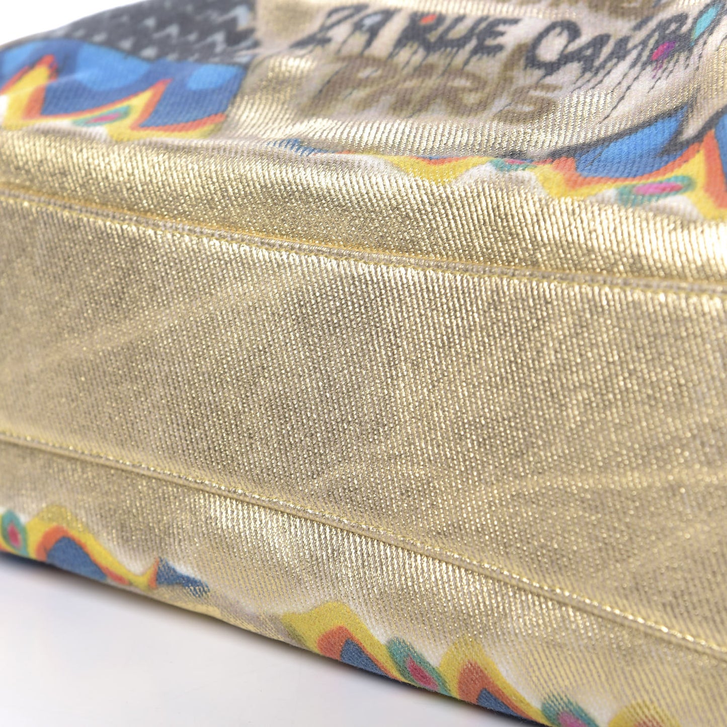Graffiti Printed Canvas Street Spirit Tote Multicolor