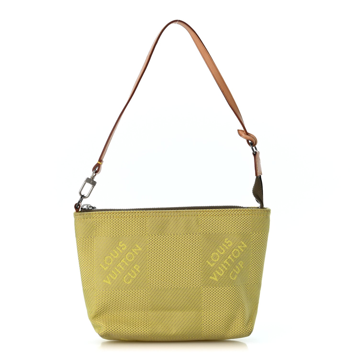 Louis Vuitton Damier Geant Americas Cup Pochette Accessories Volunteer Bag Yellow 1 of 14