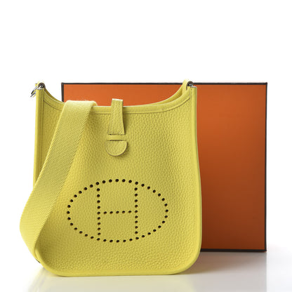 Hermes Taurillon Clemence Evelyne TPM Lime 10 of 10