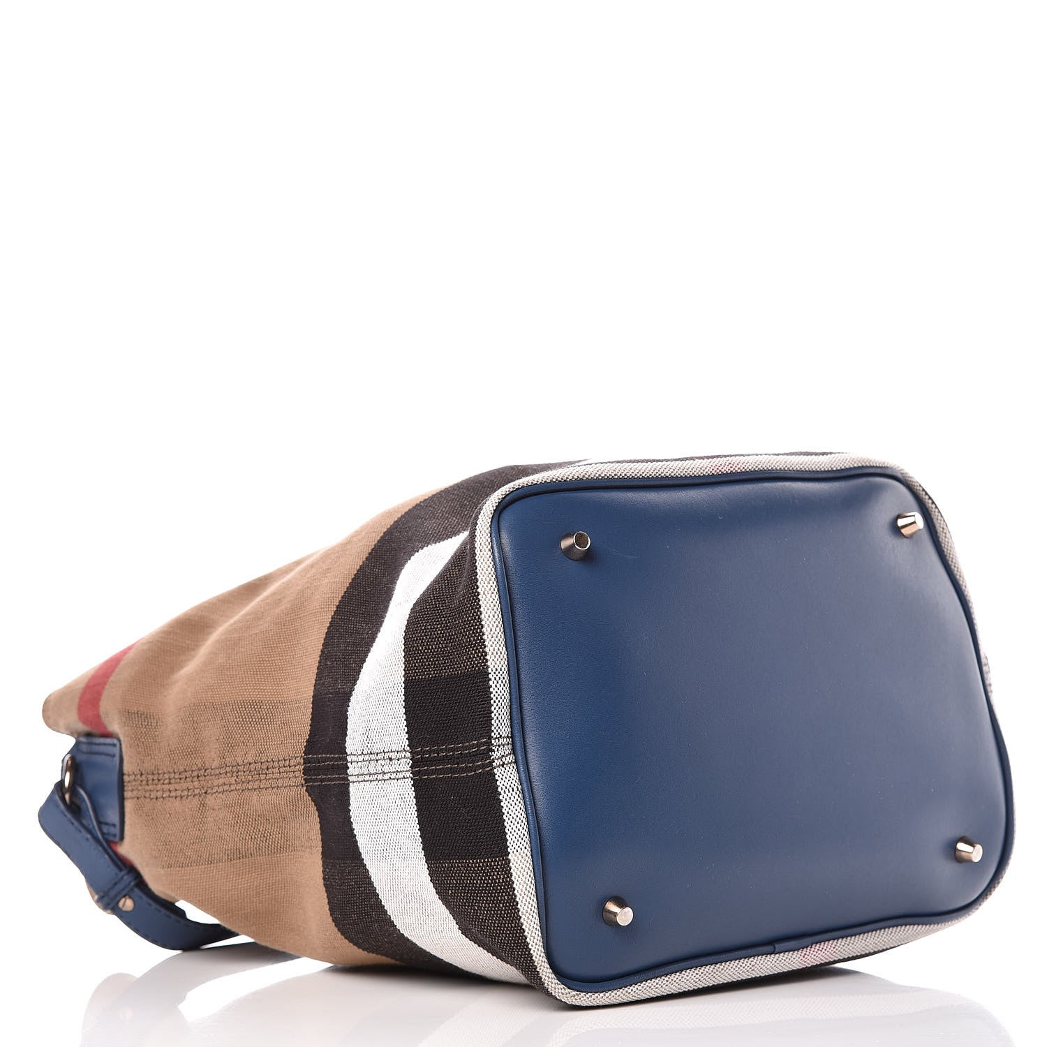 Burberry Canvas Mega Check Medium Susanna Hobo Blue 5 of 15