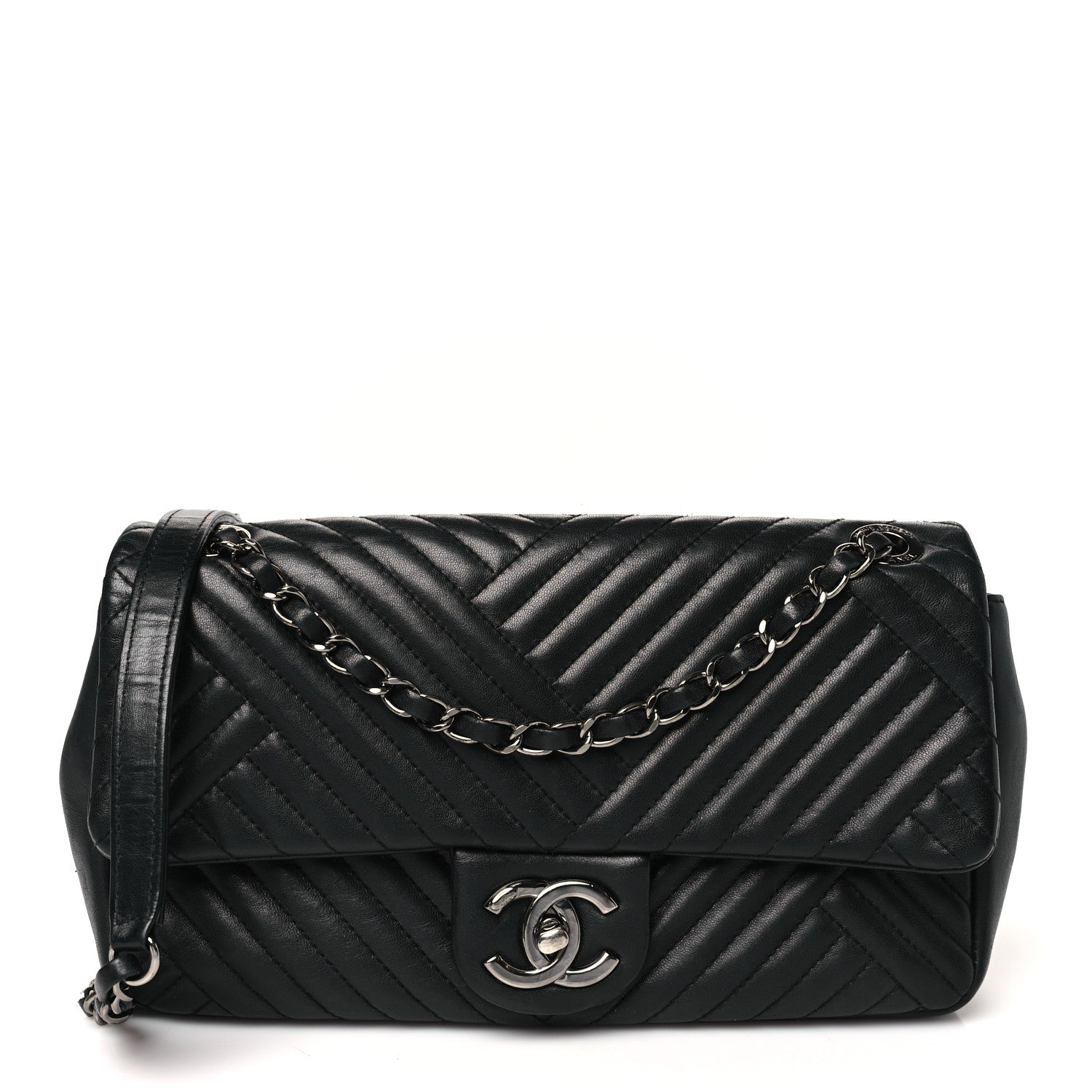 Chanel Lambskin Small CC Crossing Flap Black 1 of 12
