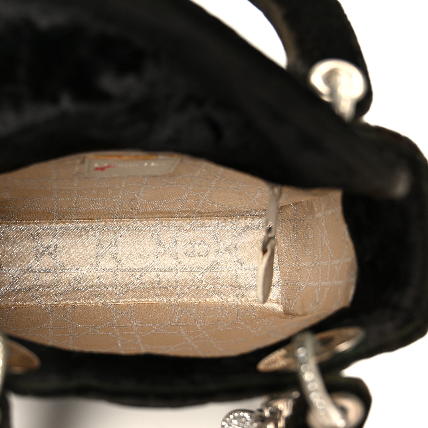 Christian Dior Velvet Crystal Mini Lady Dior Black 5 of 10