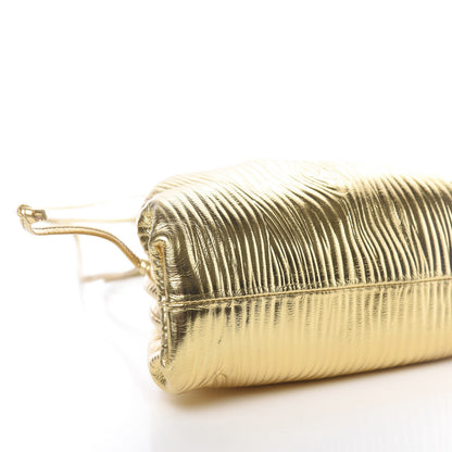 Bottega Veneta Metallic Bark Calfskin The Mini Pouch Gold 8 of 9