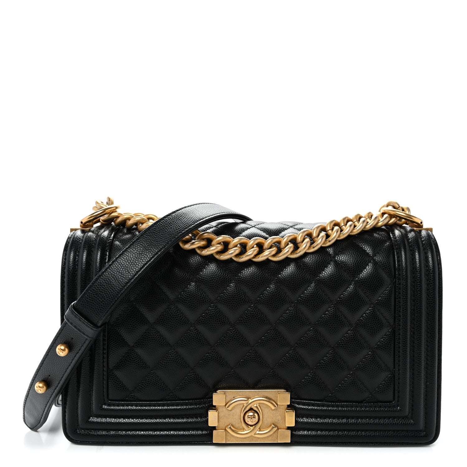 Chanel Caviar Quilted Medium Boy Flap Black 1 of 10