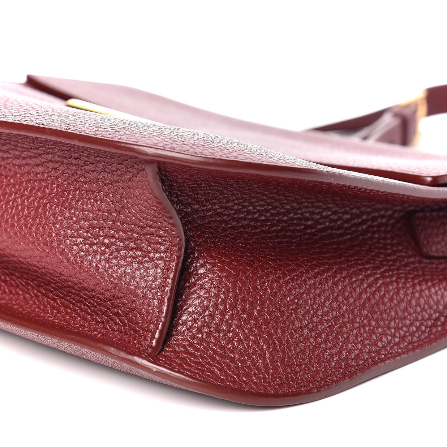 Calfskin Large T Clasp Tara Crossbody Bag Cabernet