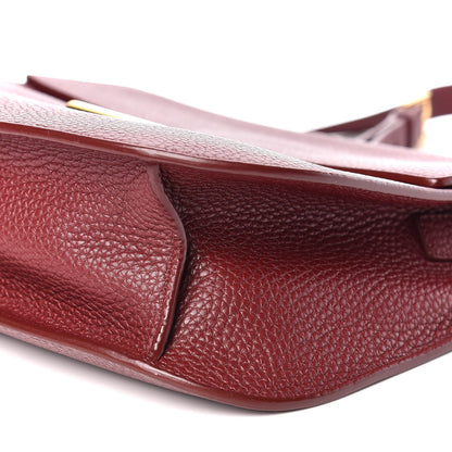 Tom Ford Calfskin Large T Clasp Tara Crossbody Bag Cabernet 9 of 13