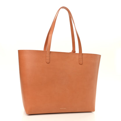 Mansur Gavriel Vegetable Tanned Calfskin Large Shopping Bag Camello Orange 4 of 11