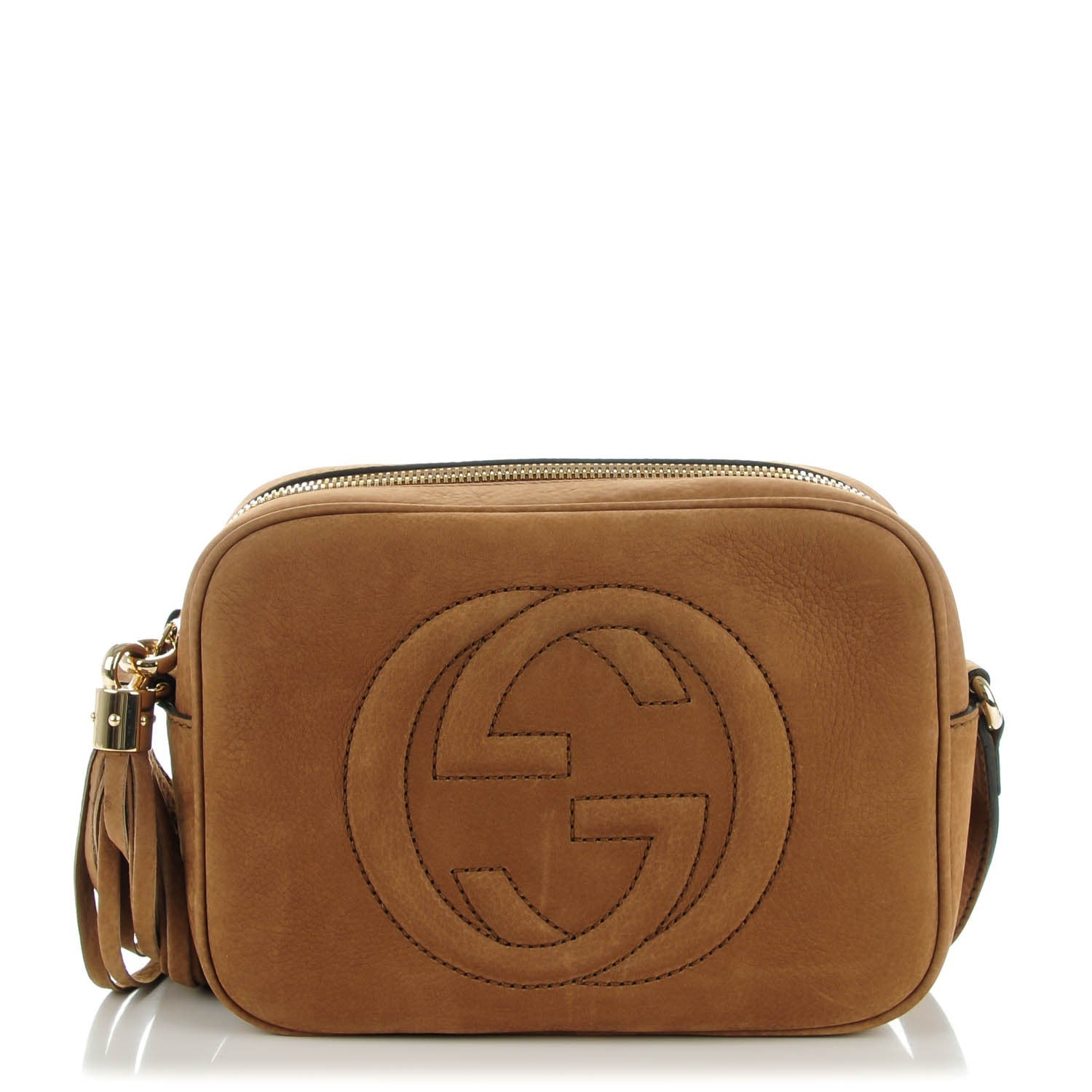 Gucci Vitello Range Small Soho Disco Bag New Fango 1 of 7