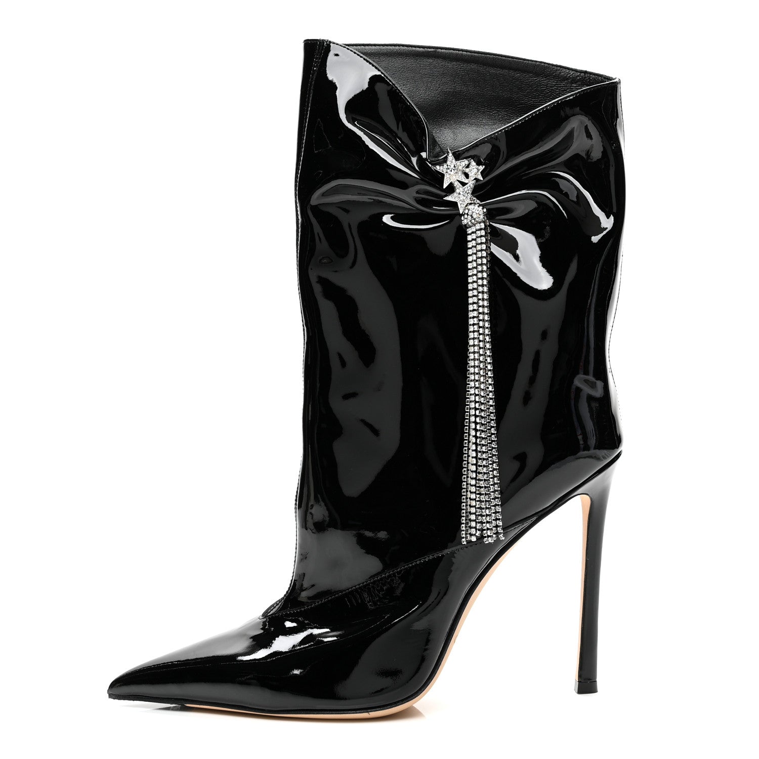Jimmy Choo Soft Patent Crystal Oriel 110 Boots 39 Black 1 of 8