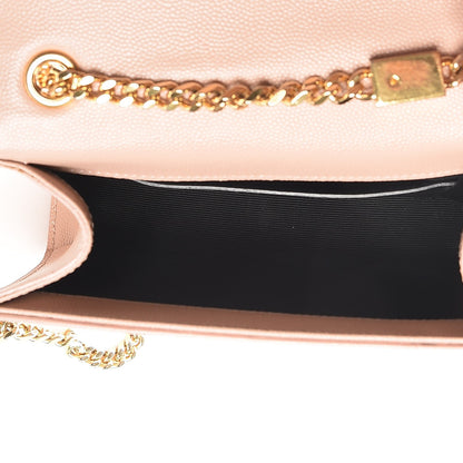 Saint Laurent Grain De Poudre Small Monogram Kate Satchel Pale Blush 5 of 8