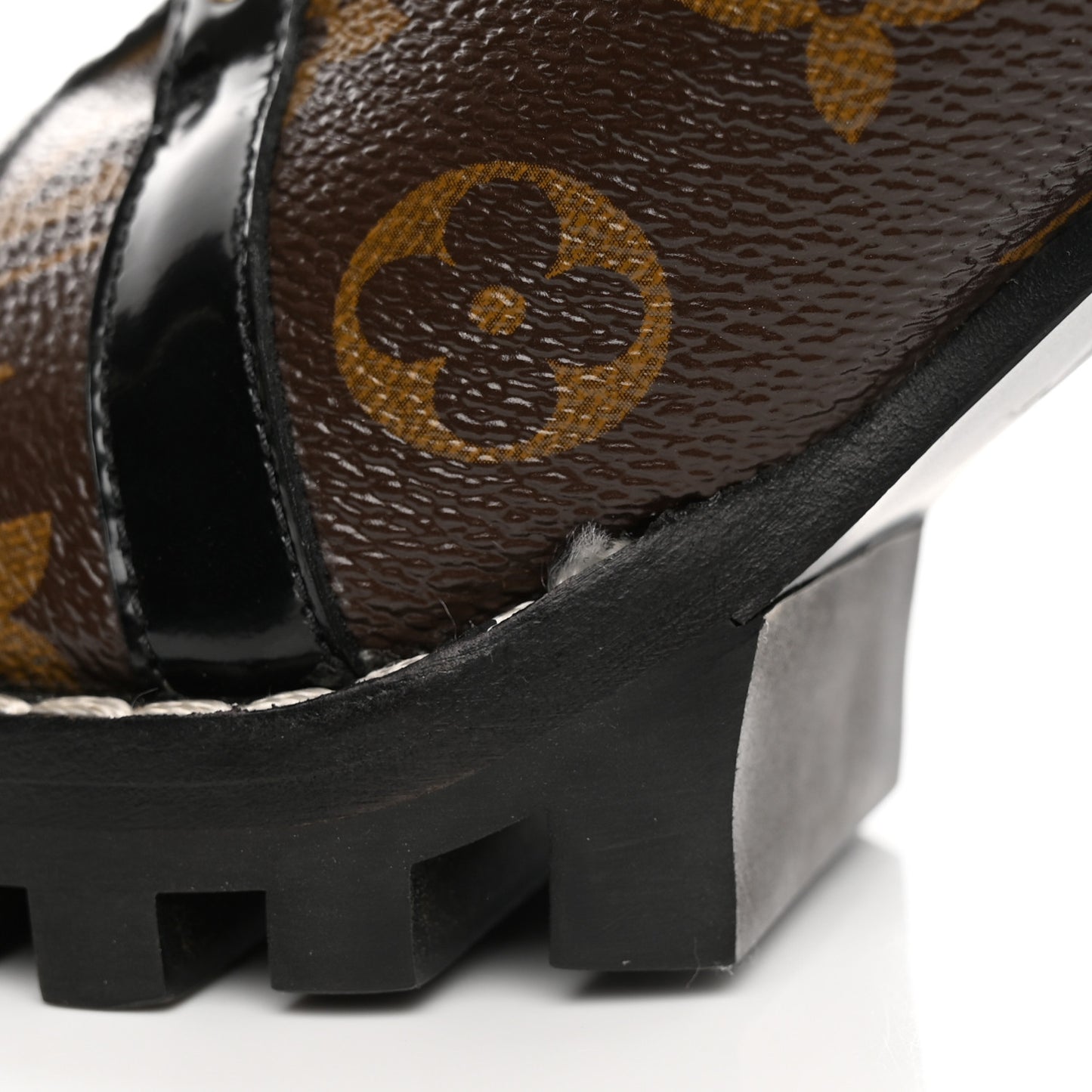 Patent Calfskin Monogram Star Trail Ankle Boots 36.5 Black