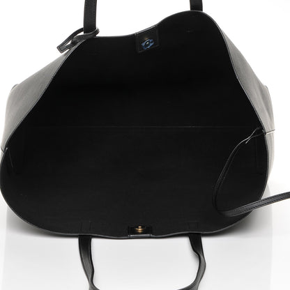 Saint Laurent Calfskin Large Shopping Tote Black 6 of 7