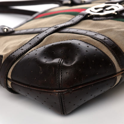 Gucci Canvas Web GG Reins Shoulder Bag Brown 8 of 15