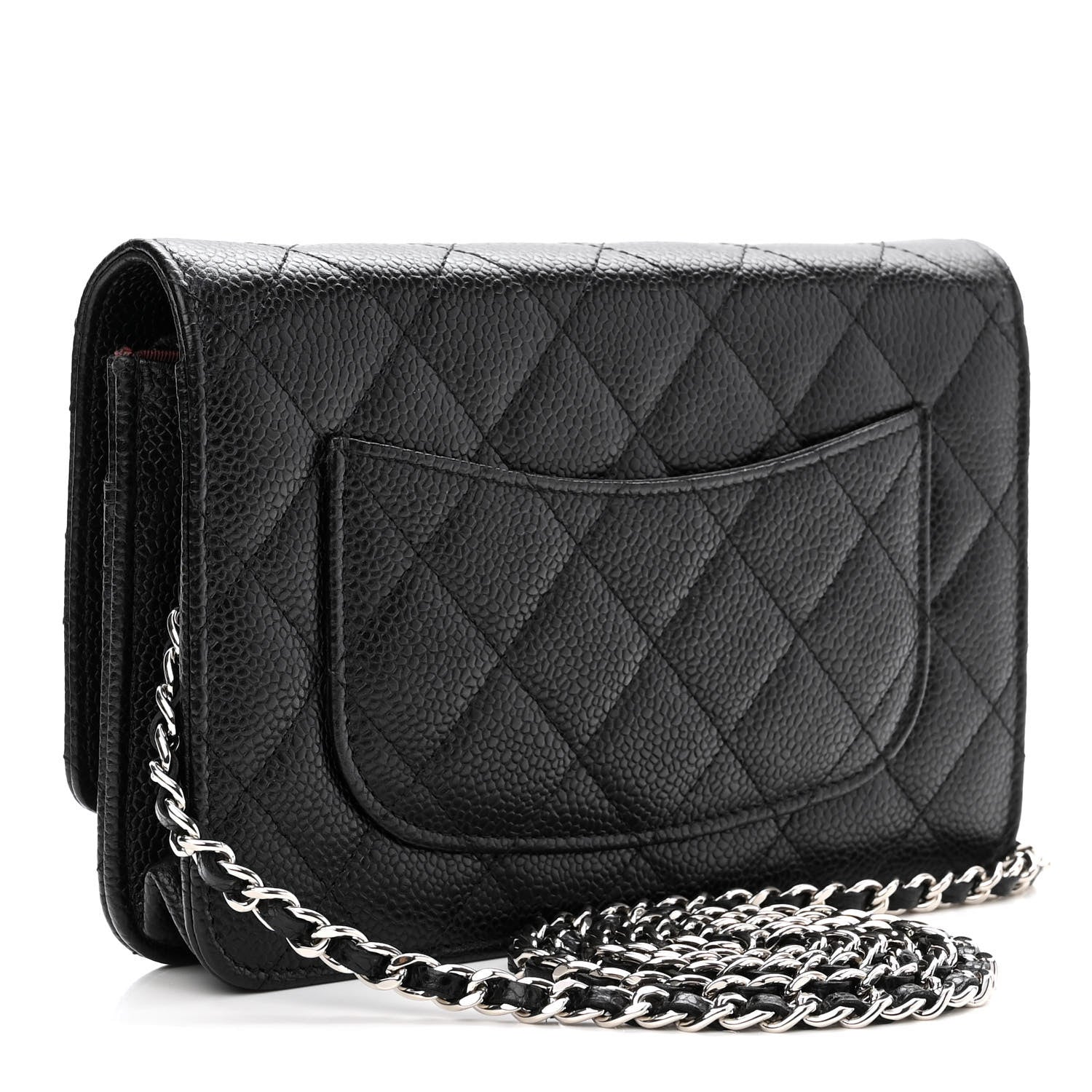 Chanel Caviar Quilted Wallet On Chain WOC Black 3 of 12