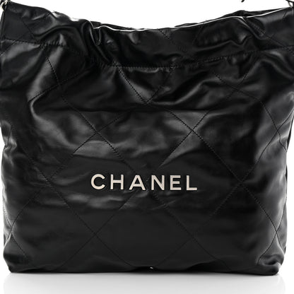 Chanel Shiny Calfskin Quilted Small Chanel 22 Black 9 of 11