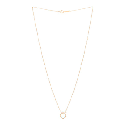 Tiffany 18K Rose Gold Diamond Letter O Pendant Necklace 3 of 4