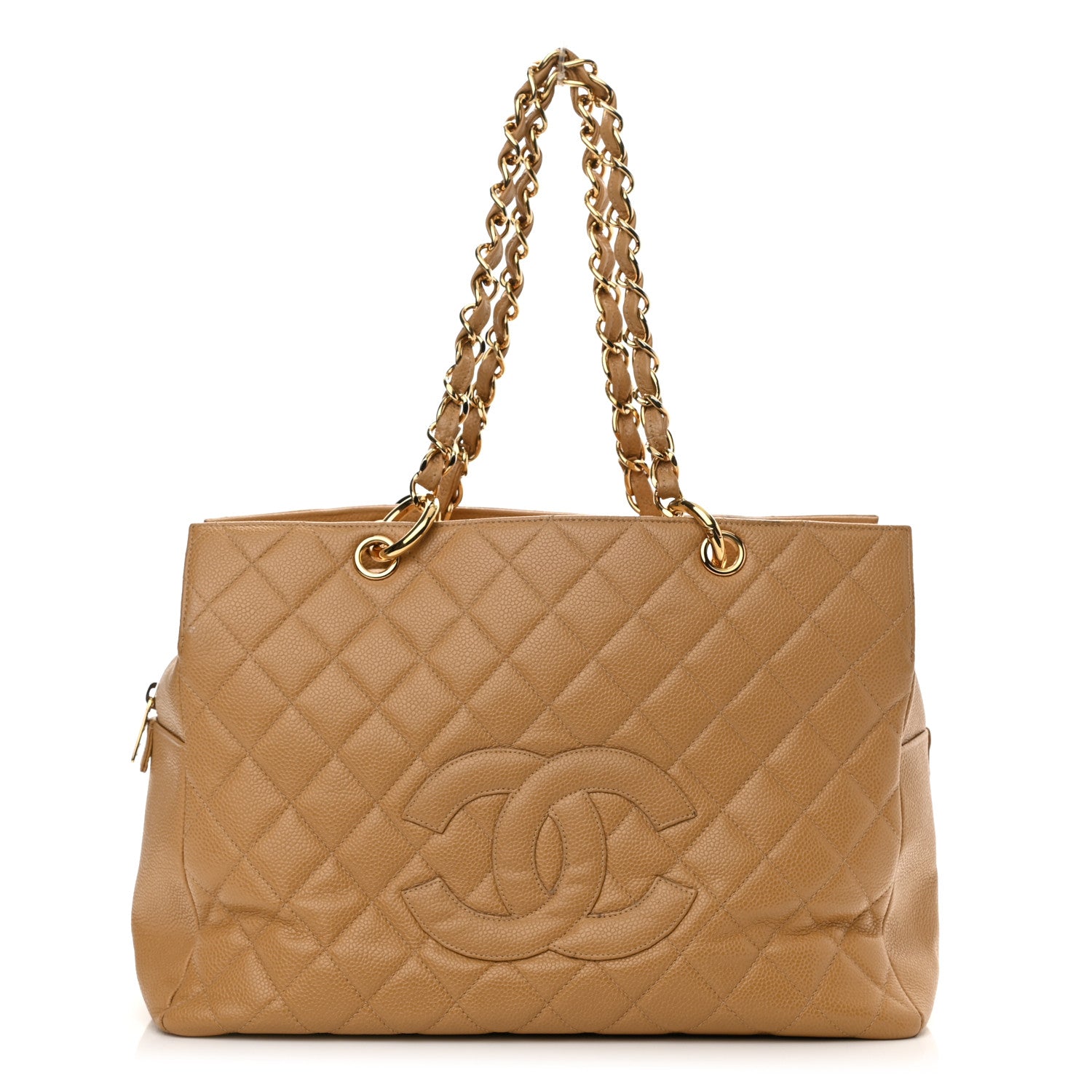 Chanel Caviar Quilted Grand Timeless Tote GTT Beige 1 of 15