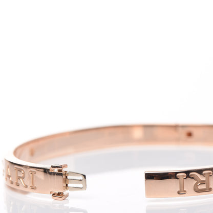 Bulgari 18K Rose Gold Diamond B.Zero1 Essential Bangle Bracelet S 6 of 7