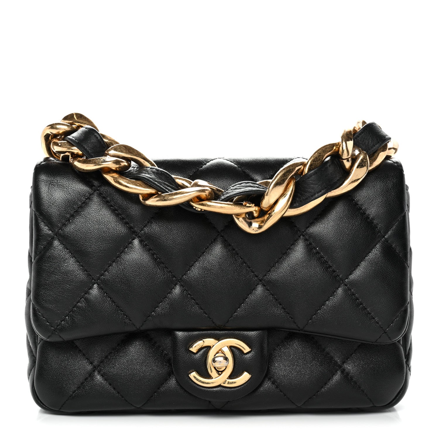 Chanel Lambskin Quilted Small Funky Town Flap Black 1 of 10