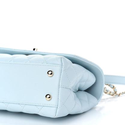 Chanel Caviar Quilted Mini Coco Handle Flap Light Blue 9 of 10