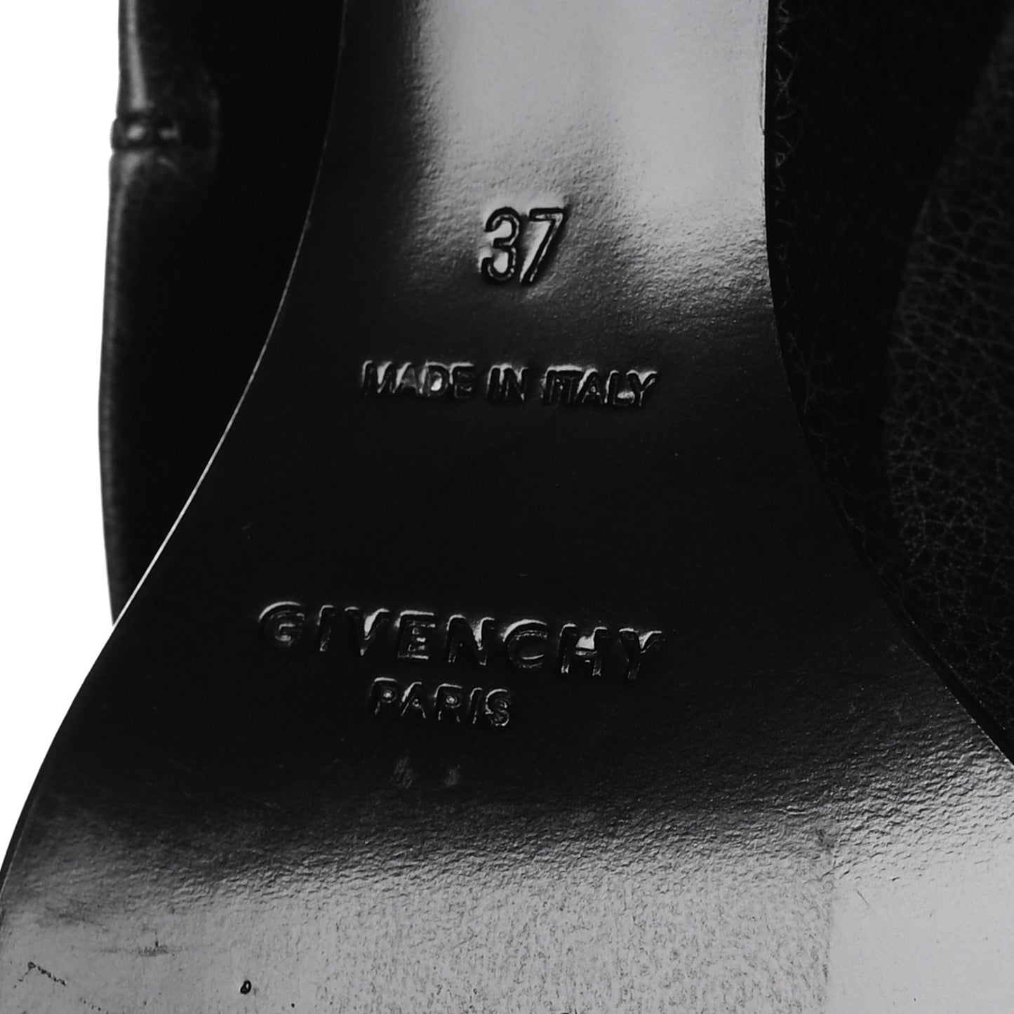 Aged Calfskin Cowboy Shark Lock Ankle 37 Black