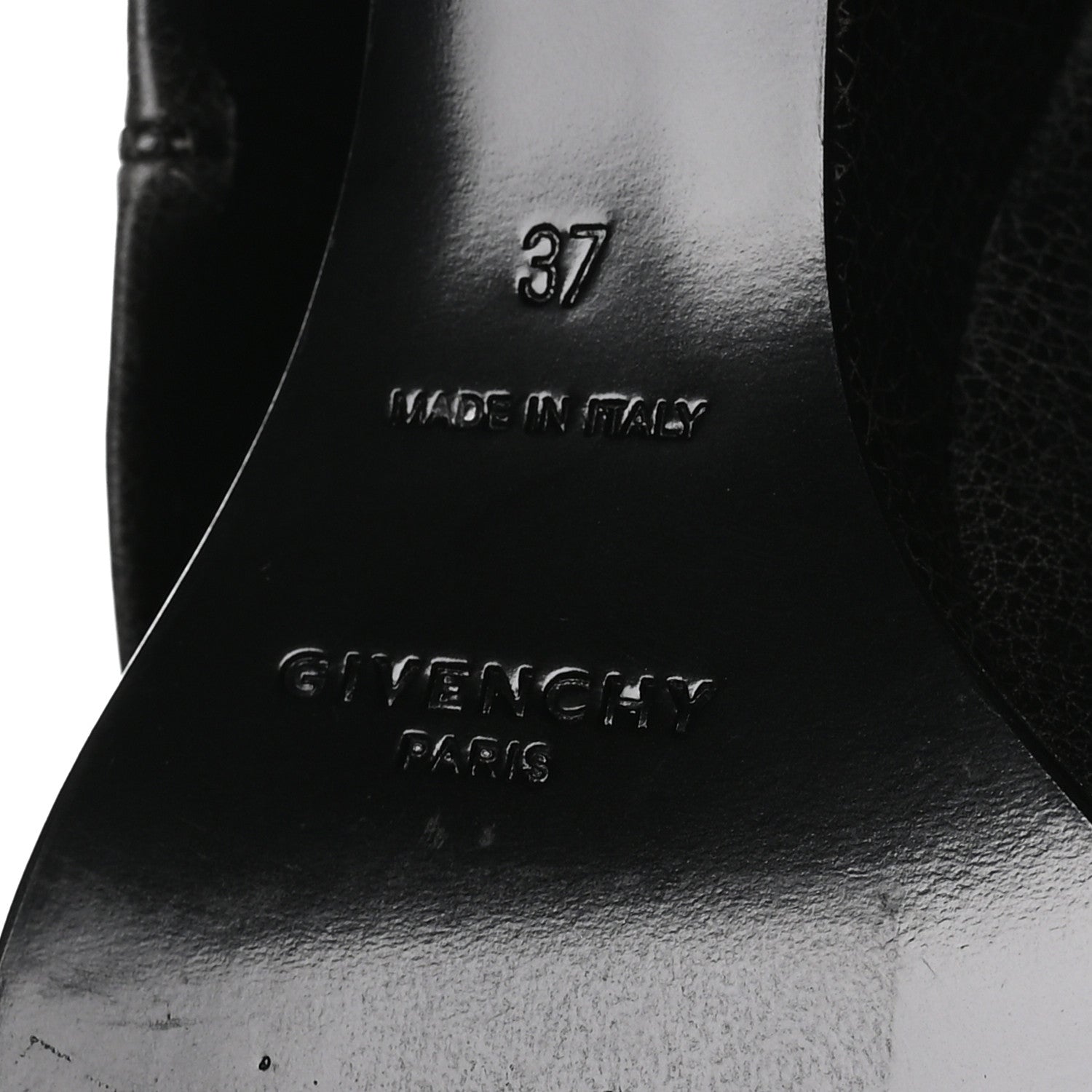 Givenchy Aged Calfskin Cowboy Shark Lock Ankle 37 Black 7 of 8